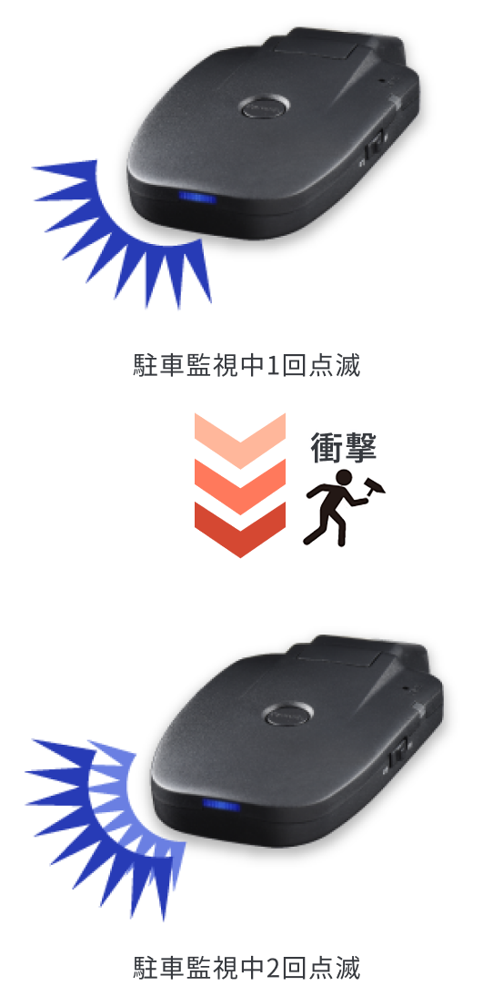 衝撃検出お知らせ機能